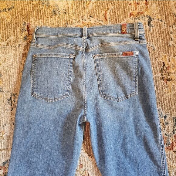 7 for all mankind  Edie jeans sz 31 with 27" inseam, buttonfly - Picture 2 of 6